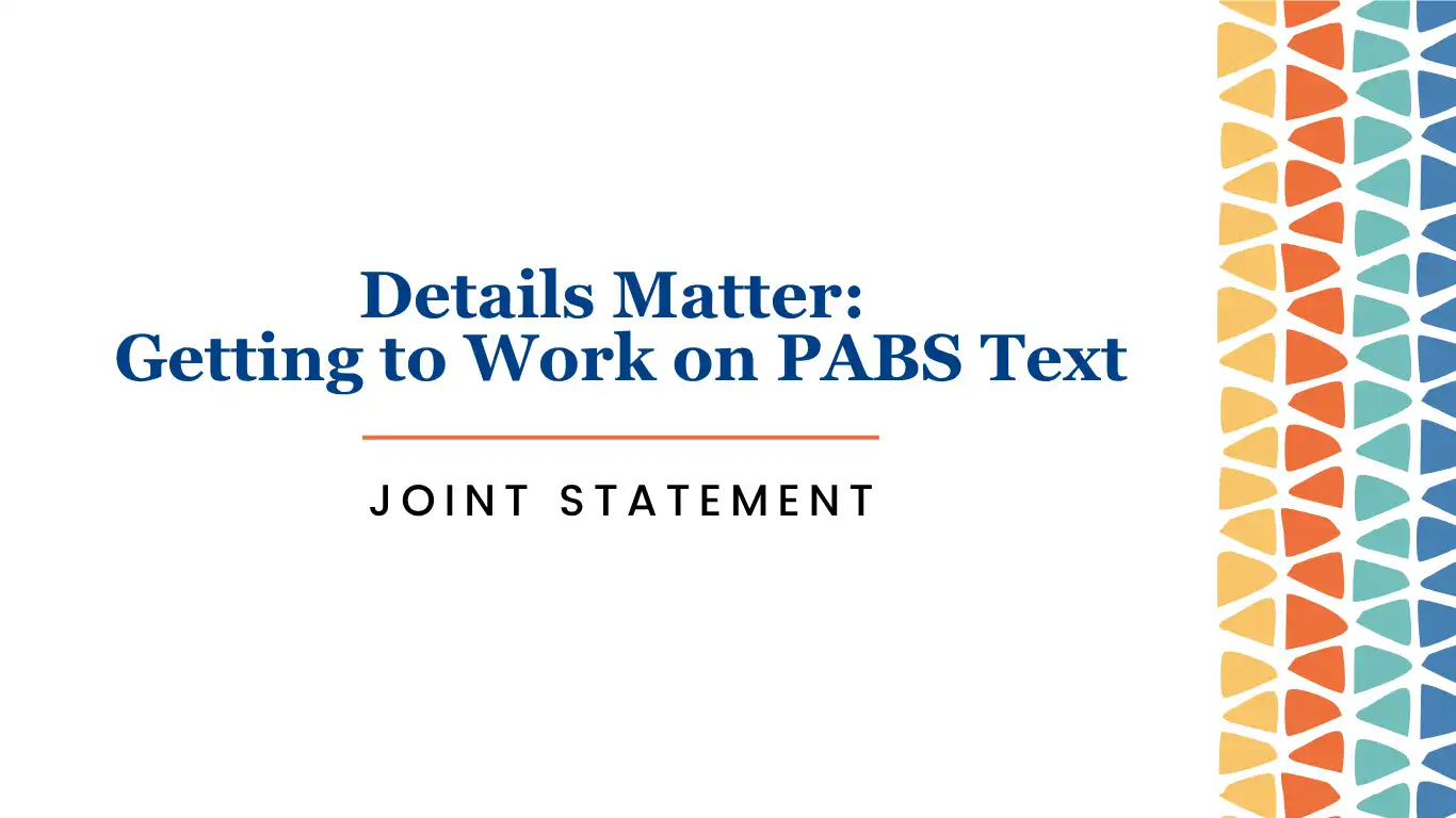 Details Matter Getting to work on PABS Text